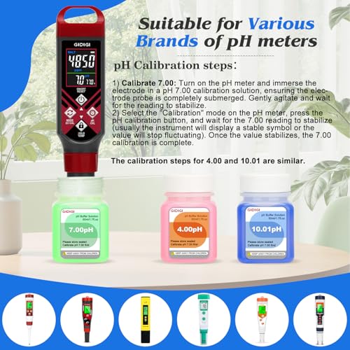 Image of EC Calibration Buffer Solution 1413S /cm and pH4 /7 /10,TDS Buffer Kit
