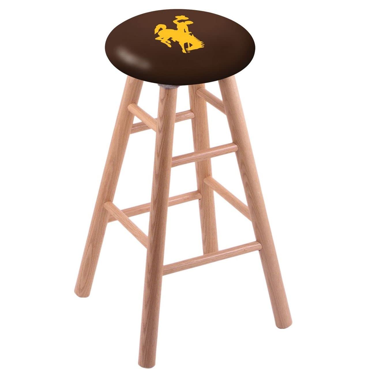 Holland Bar Stool Co. Oak Bar Stool in Natural Finish with Wyoming Seat by The