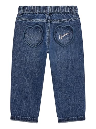 GUESS Girls' Rigid Denim Mom Rise Jeans2