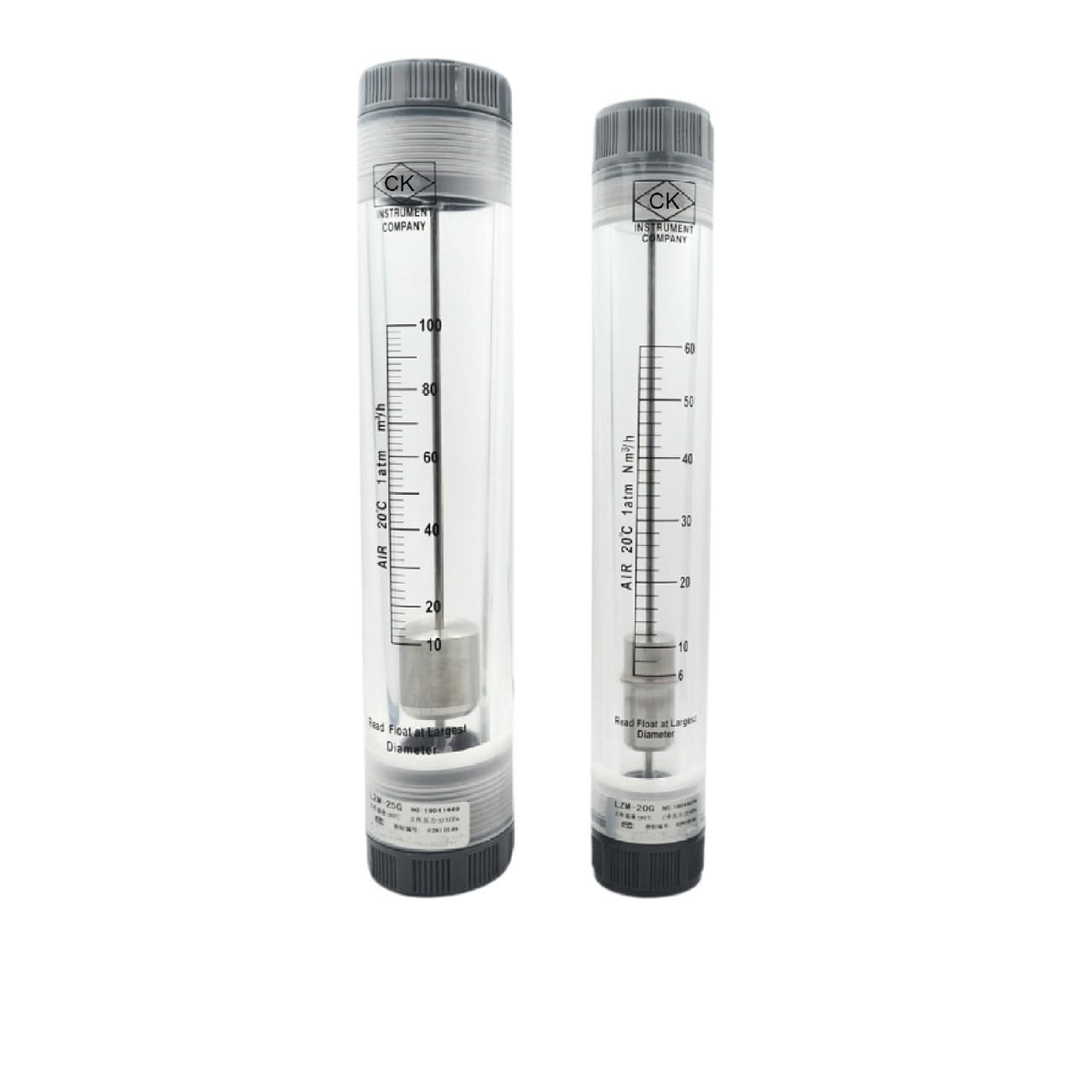 Rotámetro acrílico de LZM-40G, caudalímetro de área Variable, caudalímetro en línea de paleta giratoria for uso Industrial de aire comprimido de Gas líquido(16-160m3-h-G)