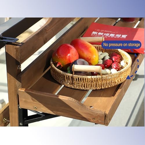 Foldable Balcony Hanging Table Space Saving Wall Mounted Bistro Table for Balcony Railing Easy to Install 60cm 23.6in Outdoor Patio Table Perfect for JNHWll Spaces