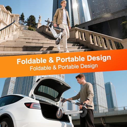 Image of WERHY Electric Scooter, 500W /800W /1000W Powerful Motor & 19 /22 MPH Top Speed, 16 /25 Miles Range, Folding E Scooter with Dual Braking for Teens and Adults