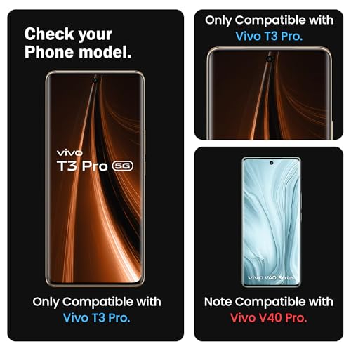 Image of FIRST MART Military Grade UV Tempered Glass For Vivo T3 Pro, Vivo T3 Ultra and T2 Pro 5G (6.78 Inch) With Edge To Edge Full Screen Coverage & Easy UV Installation Kit | Crystal Clear, Pack of 2