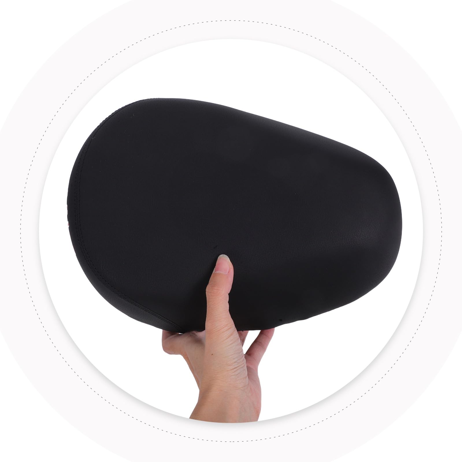 Mikikit Cuscino Sedile Bici Elettrica, Morbido e Spesso in Cuoio Nero Assorbimento a Molla, per Mountain Bike e Uso Quotidiano