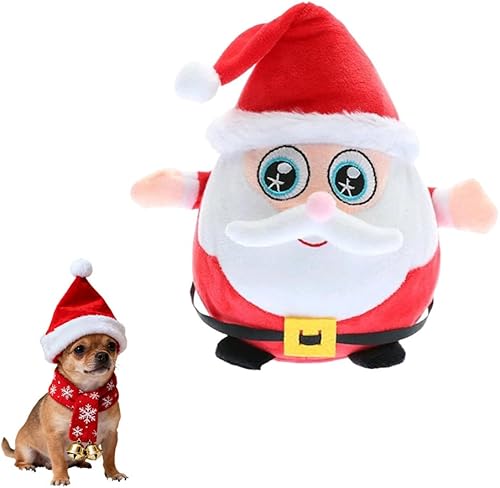 Miniatura 11 de Juguetes interactivos para perros, juguete de peluche para mascotas en movimiento activo 2025, juguete de bola chirriante recargable con sonido