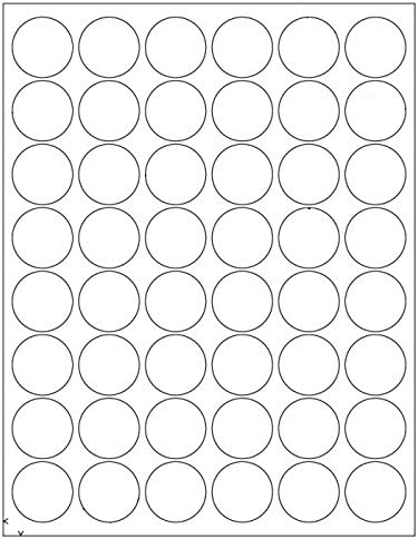 White High Gloss 1.25” Round Stickers by Label Outfitters® Laser Printable - 960 Labels – 20 Sheets