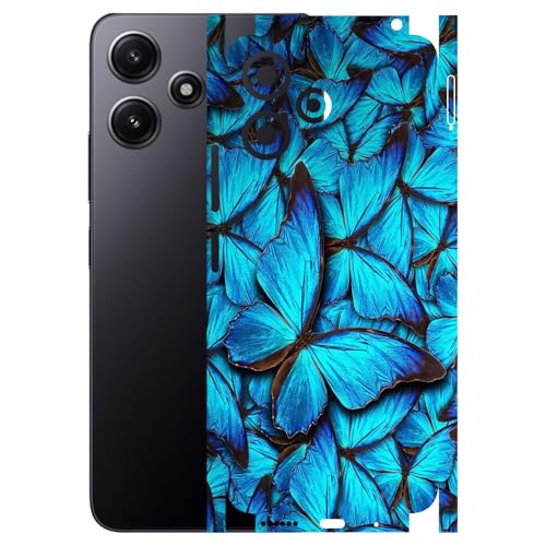 Image of AtOdds - Full Body Back Screen Guard Protector Film - Lamination Wrap Skin Sticker Compatible with REDMI 12 (5G) | Scratchproof Matte Finish (Design - Butterfly)