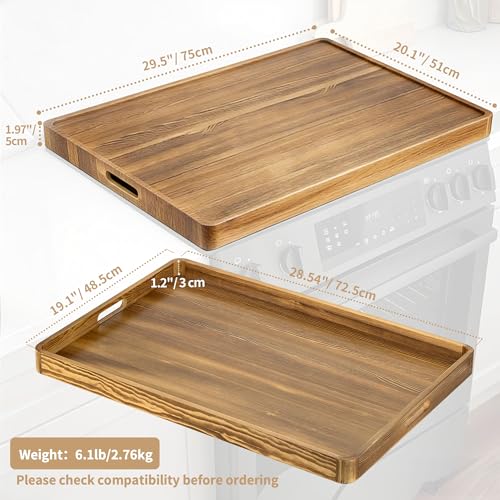 Cubierta de madera para estufa eléctrica y de gas Hanobe 30" miniatura 4