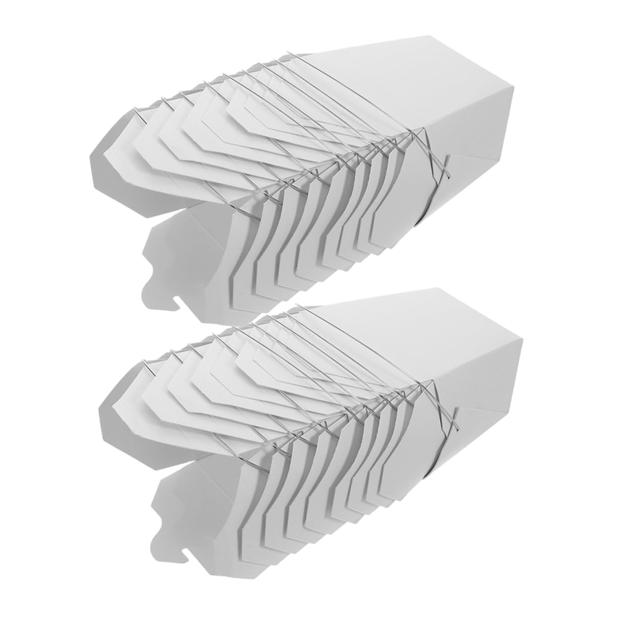 BRIGHTFUFU Food Transport Containers Chinese Takeout Boxes 50 Pack Lunch Boxes Metal Wire Handles Cardboard Take Out Containers