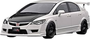 イグニッションモデル　HONDA シビックタイプＲ　FD2 ホワイト1/18 1/18 IG Honda CIVIC (FD2) TYPE R White - LIVECARMODEL.com