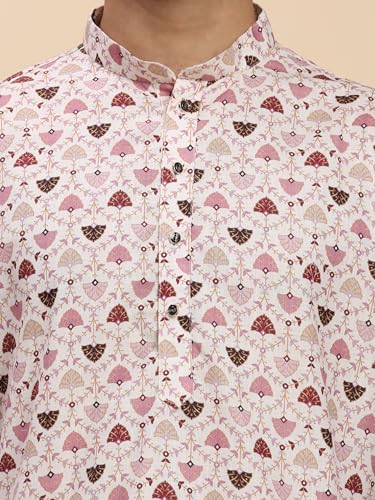 Image of Pro-Ethic Style Developer Men's Cotton Printed Kurta Pajama Set Traditional Outfit | Mandarin Collar (E-129)