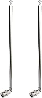 Bingfu Police Radio Scanner Antenna 20-1300MHz 7 Section Telescopic BNC Male 2-Pack Handheld Ham CB Antenna for Uniden Whistler Police Scanner Two Way Radio Frequency Counter