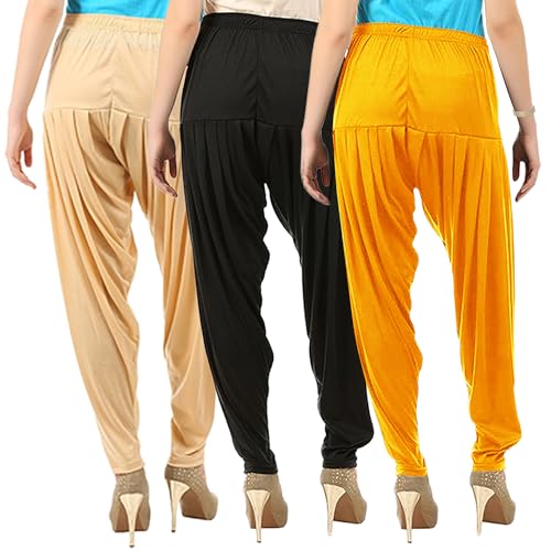Image of Buy That Trendz Women's Cotton Viscose Relaxed fit Dhoti Bottom Pants Combo Offer (Light Skin