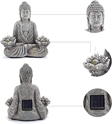 Ivcoole IVCOOLE00009 Buddha Statue Zen Sculpture 11.4In Yoga Garden Decor thumb #5