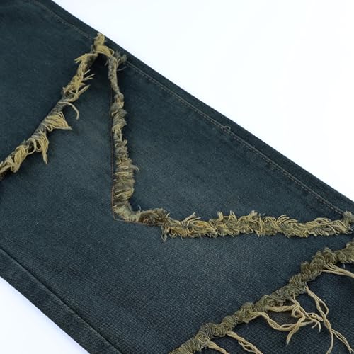 Baggy Jeans for Woman Star Patchwork Denim Pants High Waisted Wide Leg Trousers Y2k Streetwear4