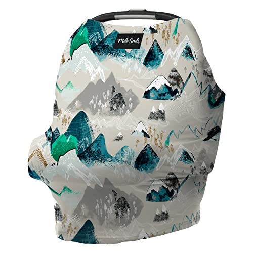 Image of Milk Snob Original 5-in-1 Cover - Added Privacy for Breastfeeding, Baby Car Seat, Carrier, Stroller, High Chair, Shopping Cart, Lounger Canopy - Newborn Essentials, Nursing Top, Rocky Mountain