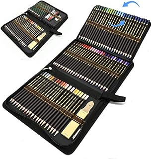 96 Colored Pencils With Professional Graphite Charcoal Pencils, Sketching Drawing Pencils Art Set in personalized big pencil case ,Ideal for Beginners&Pro Artists Drawing Art, Sketching and Colouring