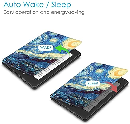 SwooK Magnetic Flip Cover case for Old Kindle Paperwhite 1 2 3 7th Gen Generation Released in 2012 2013 2014 2015 2016 New 300 PPI Versions 6" inch... - Image 3