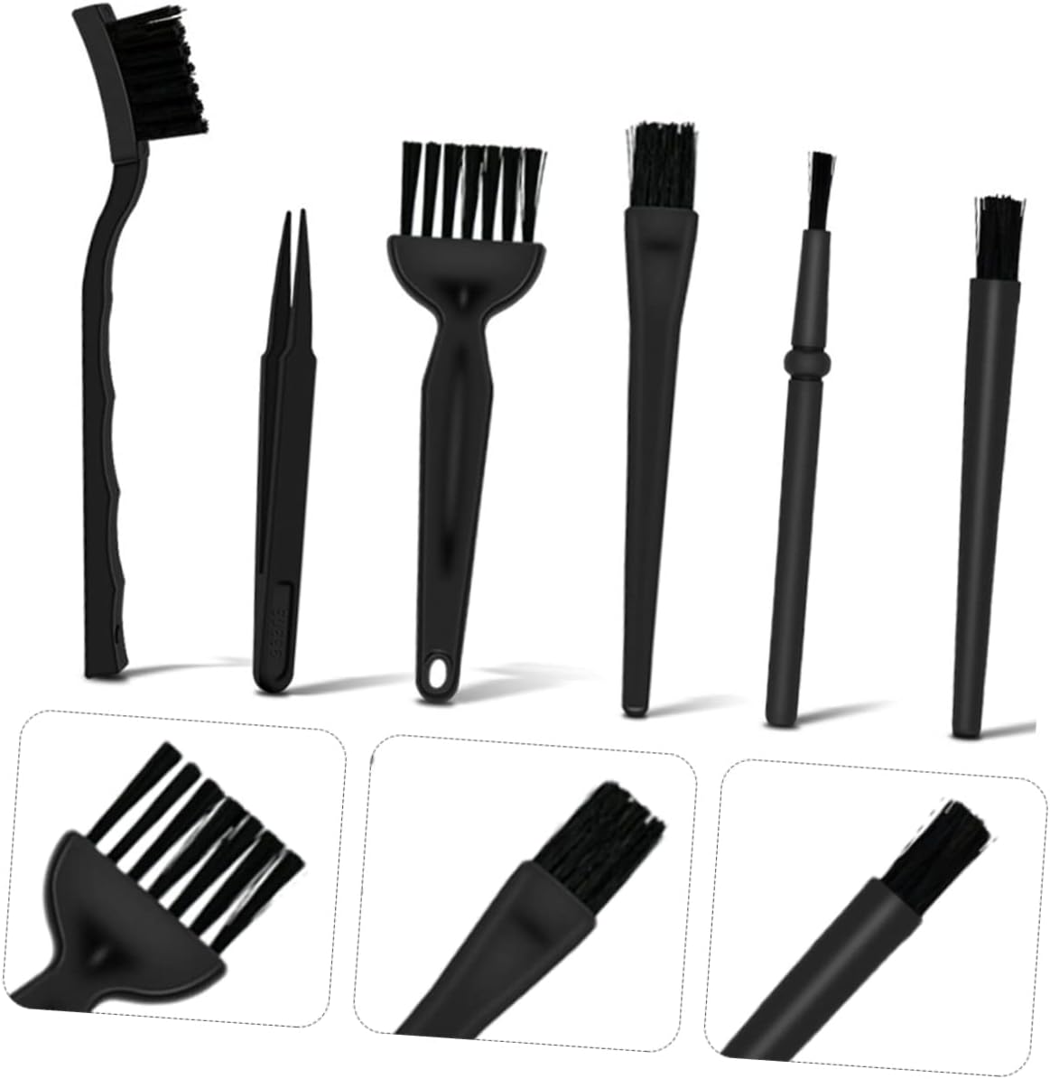 1Set Static Brush for Keyboard Cleaning Portable Electronics Cleaning Tools for USB Ports Motherboards and More Lightweight and Non Damaging Brushes