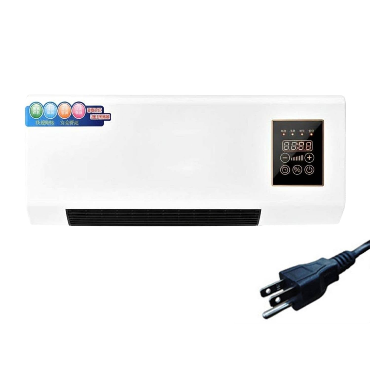 Wall Mounted Heater Fan Rapid Heating Electric Hot and Cold Air Blower Wall Mounted Heater Overheat Protection for Dorm Room, Us 110V-image-39