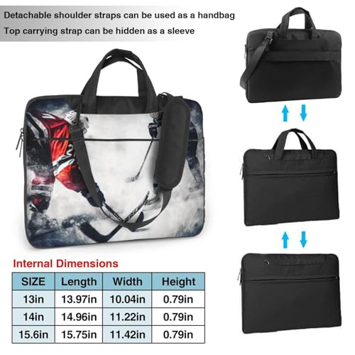 Maletín para portátil unisex 14 pulgadas con diseño hockey miniatura 4