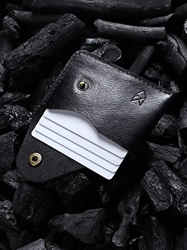 FOXHACKLE Leather Credit Card Holder Wallet for Men and Women | Front Pocket Minimalist Leather Slim Credit Card Case Wallet | Black Color4