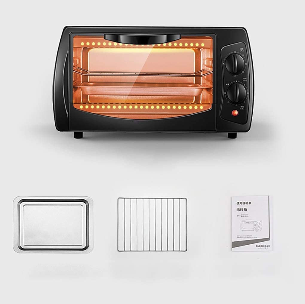 Elektryczny mini piekarnik, domowy 10-litrowy piekarnik do pieczenia z wieloma funkcjami gotowania Grill regulowany zegar sterujący temperaturą