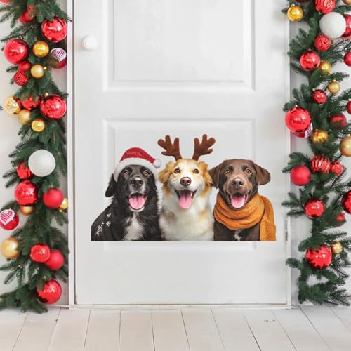 Vinilos decorativos perros navideños adorables miniatura 4