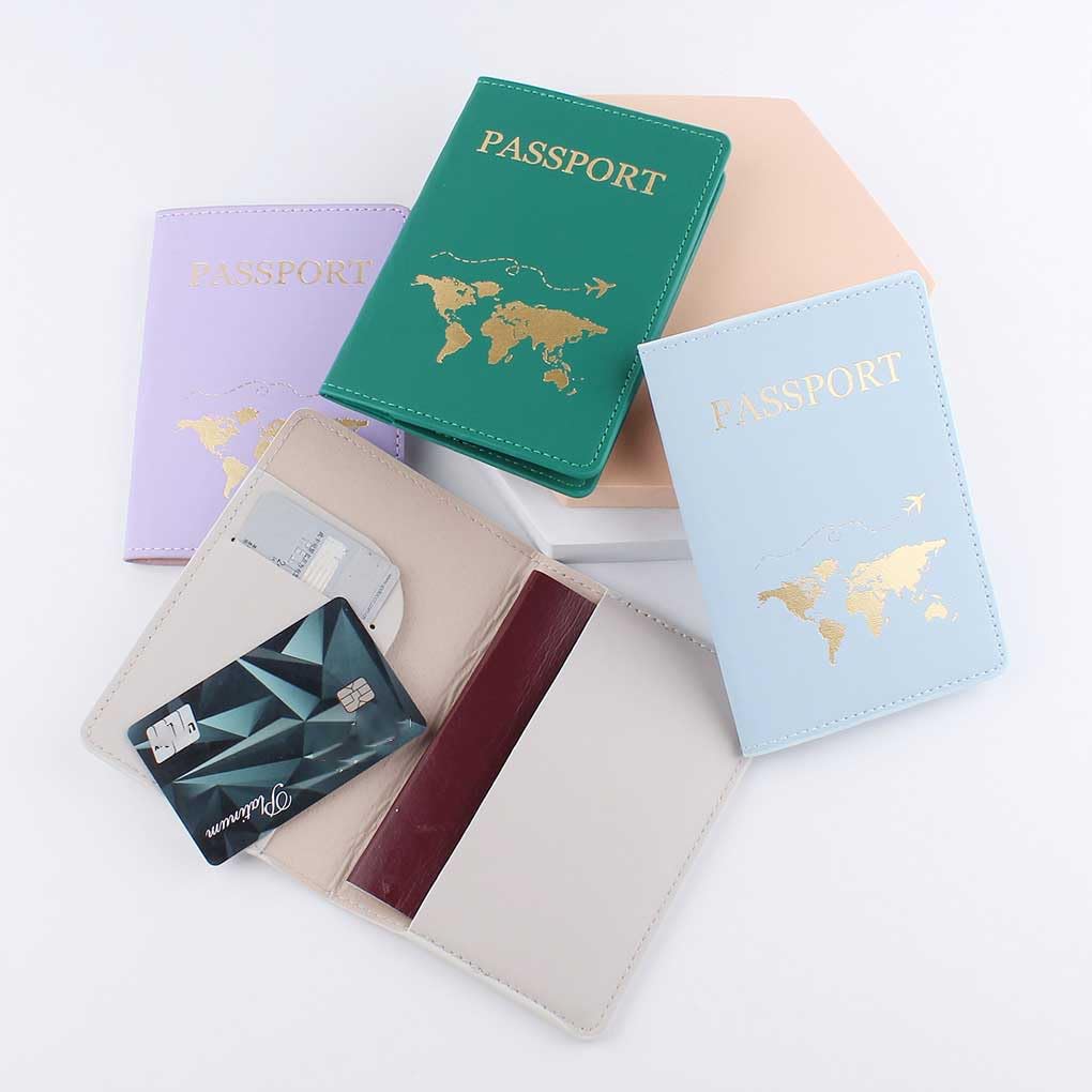10 fundas protectoras para pasaportes de identificación de viaje, tarjetas de crédito, funda para pasaportes, color rosa, Juego de 2 (café), as description, como se muestra en la