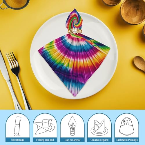 Servilletas de tela cuadradas multicolor 6 unidades miniatura 7