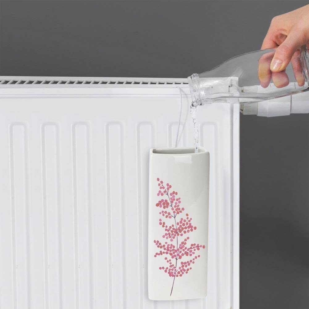 Humidificateur en céramique - Fleurs blanches et roses