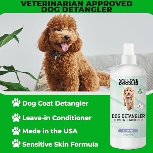 image for We Love Doodles Dog Detangler Spray - Leave-in Conditioner for Dogs - 