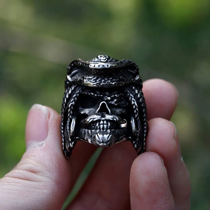 Image of 2023 Skull Ring Cool Evil Death Punk Rock Stainless Steel Rings Aly Style Jewelry