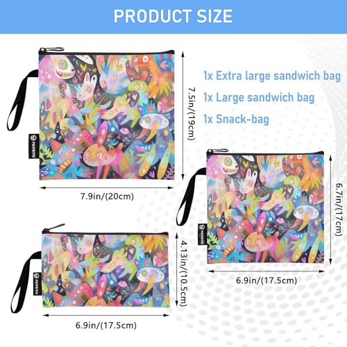 Bolsas Reutilizables para Bocadillos 3 Unidades miniatura 3