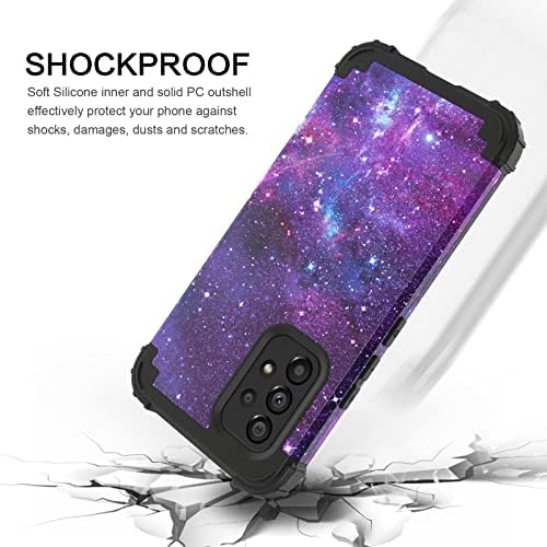 BENTOBEN Samsung Galaxy A53 5G Case Shockproof, Phone Case for Galaxy A53 5G Three Layers Heavy Duty Hard PC Soft TPU Cover Bumper Protective Case for Samsung Galaxy A53 5G - Purple