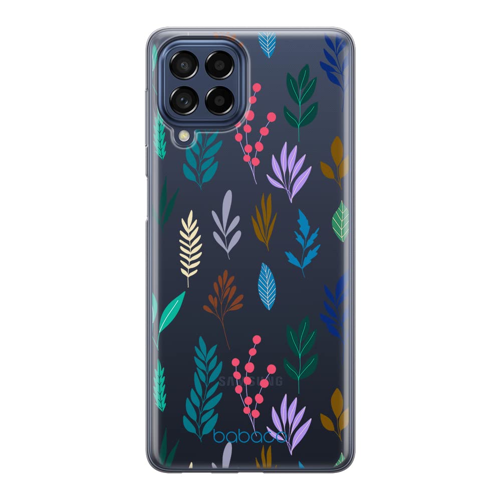 Babaco ERT GROUP mobile phone case for Samsung M53 5G original and officially Licensed pattern Plants 014 optimally adapted to the shape of the mobile phone, partially transparent