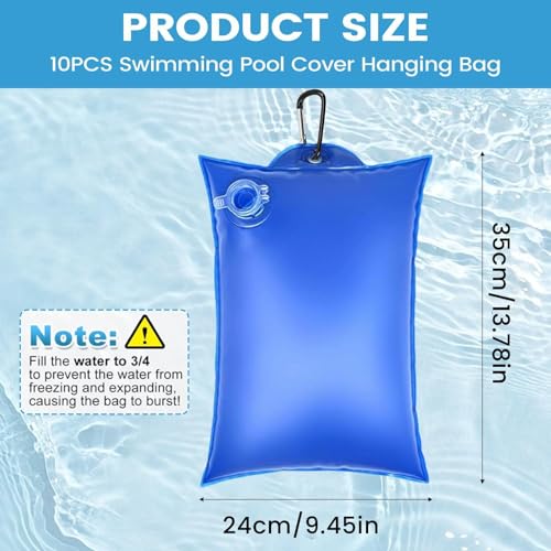 Poids d'eau pour la couverture de piscine bâche hors sol lot de 10 - 6