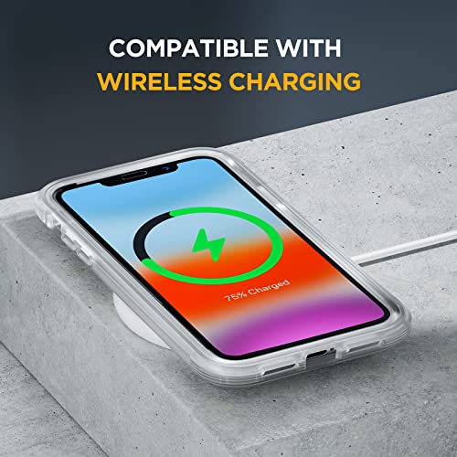 Image of Miracase Glass Series for iPhone 11 Case 6.1 inch, Upgraded Full-Body Rugged Phone Bumper Case Cover with Built-in 9H Tempered Glass Screen Protector and Camera Protector, Matte Clear