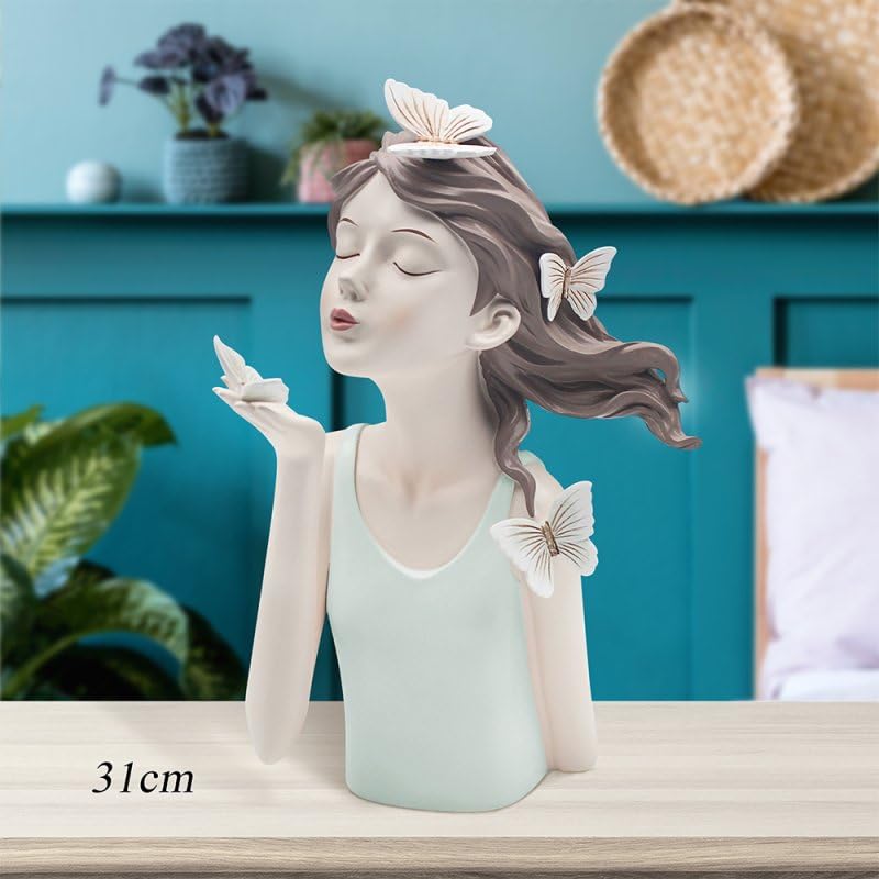 Lesser & Pavey Papillon Chic Peach Girl Figurine 31cm, Papillon Chic Green 31cm - Image 3