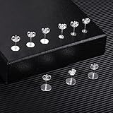 KISSPAT 54pcs 3 Size Earring Backs & Posts, Silver Earring Findings with Butterfly Backs for Jewelry Making - Image 5