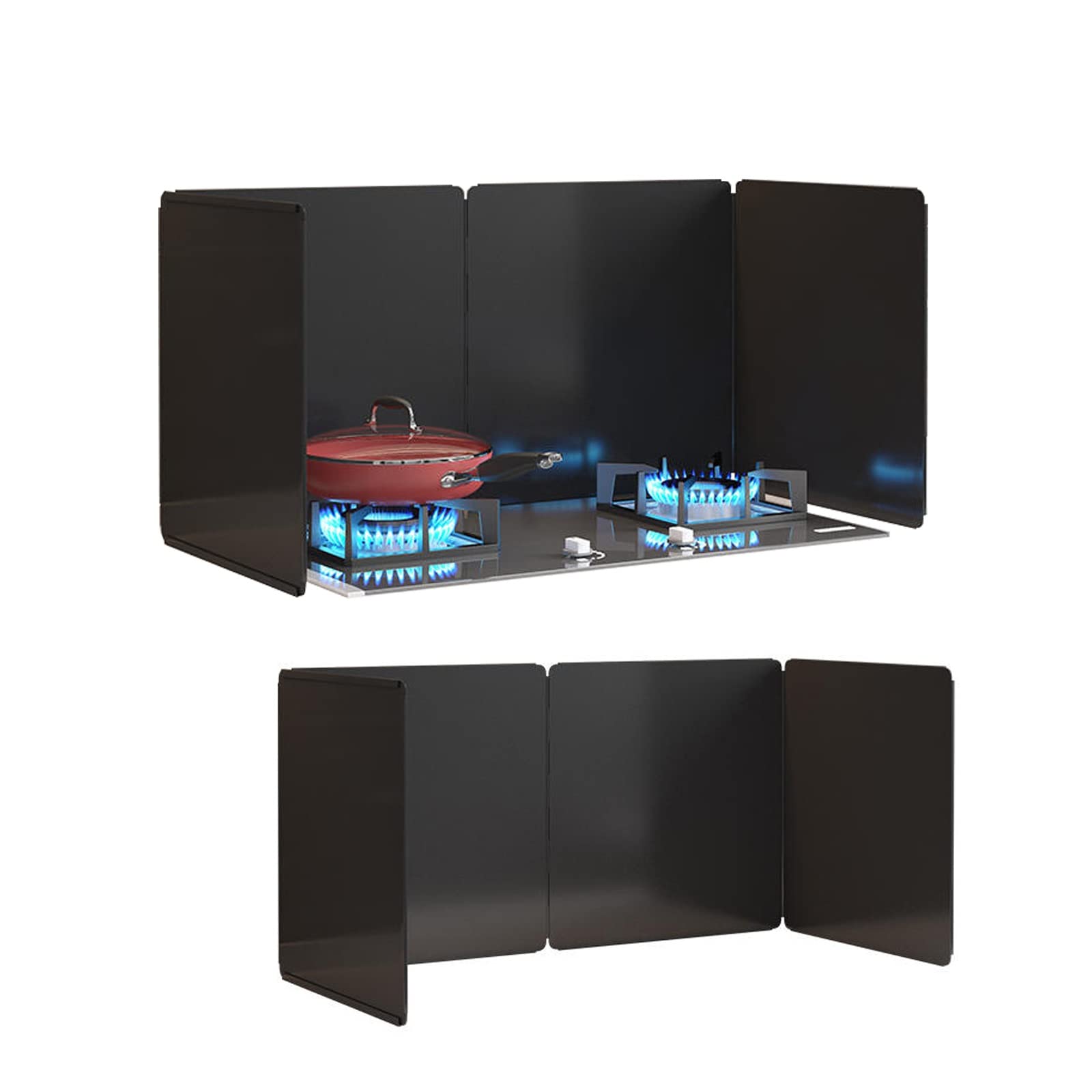 Anti Splatter Shield Guard Oil Barrier Stove Splash Guard,Folding Steel Grease Shield,Oil Splash Guard,Stove Splash Guard,Grease Shield,Grease Splatter Screen,Backsplash For Stove,Non-Stick,For Kitch