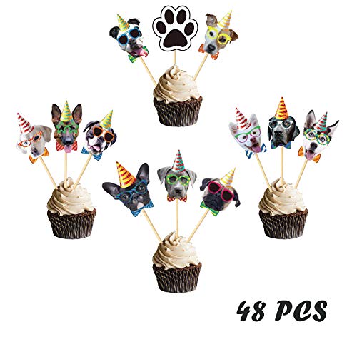 Puppy Cupcake Toppers Dog Cupcake Toppers Suppar for Baby Shower Pet Birthday Party