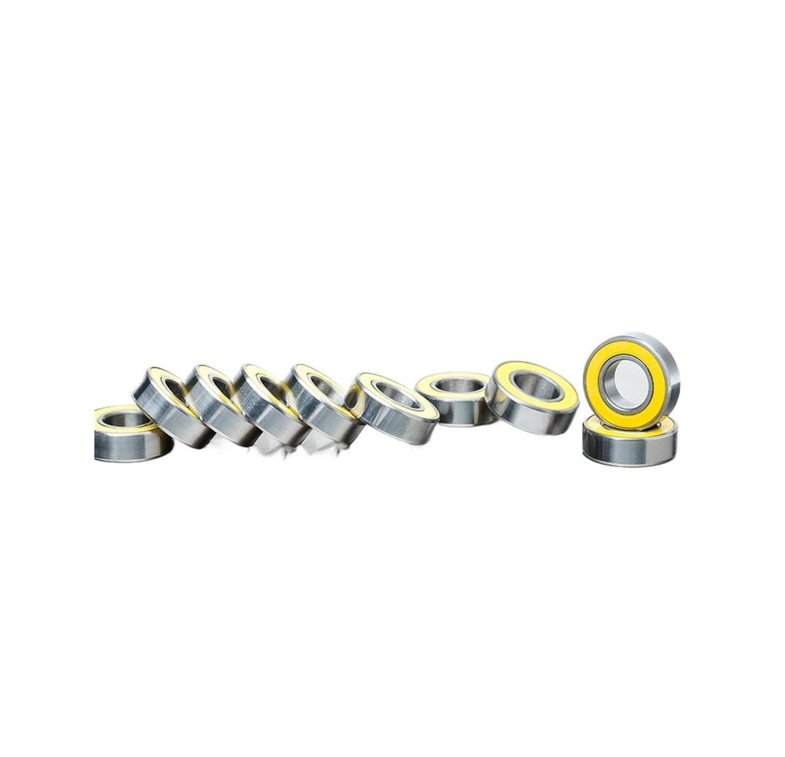 VSPPJYFG Bimetal Seal Shield Micro deep Groove Bearing 10PCS 688-2RS 8x16x5mm Yellow Rubber Bearings