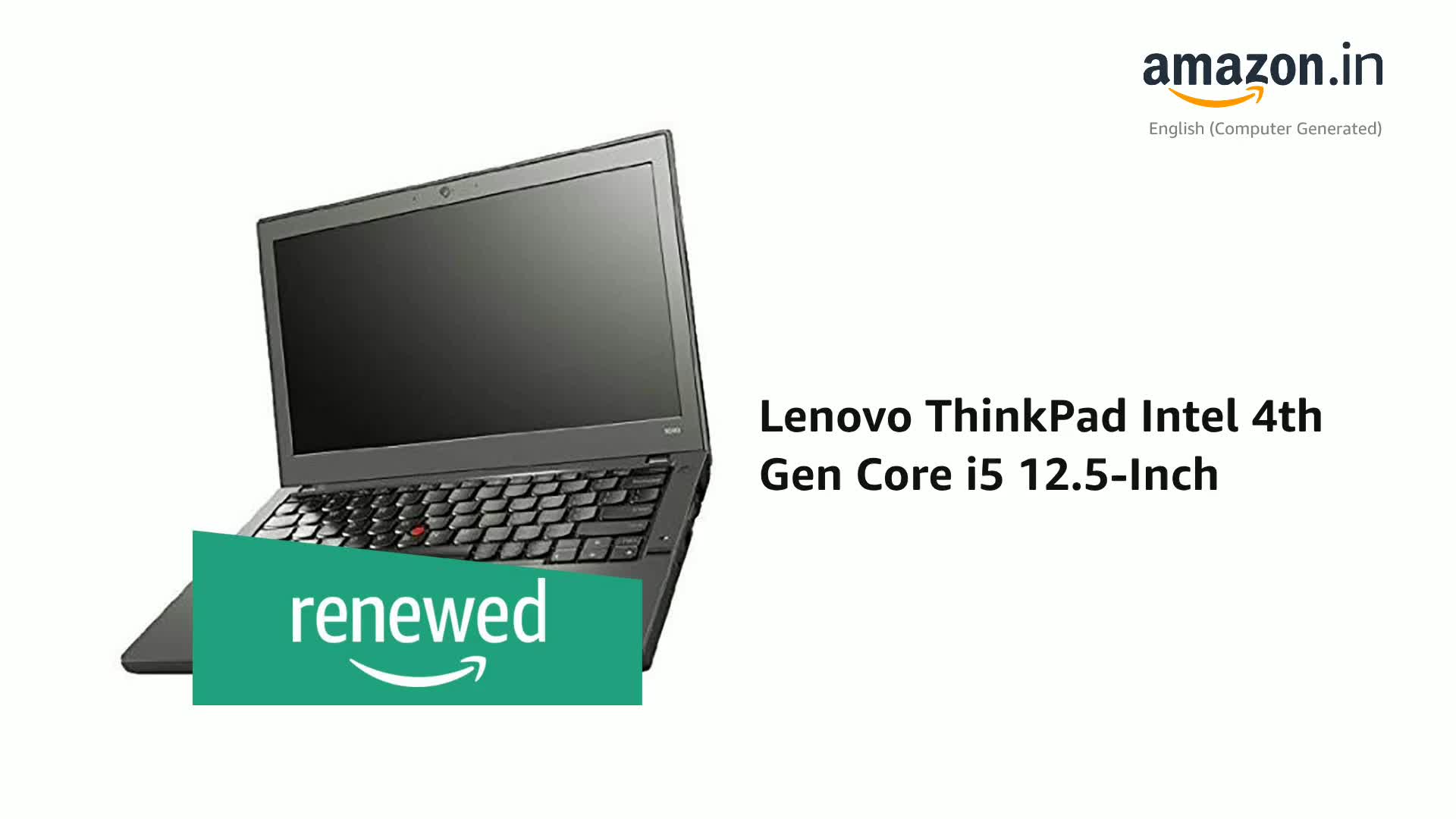 Renewed) Lenovo ThinkPad Intel 4th Gen Core i5 12.5-Inch (31.75