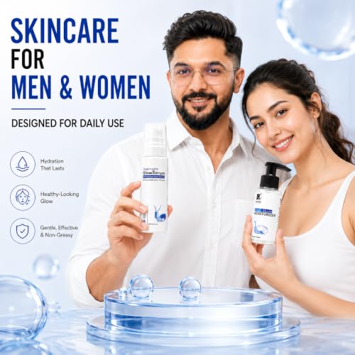 Image of Snail Mucin Skincare Combo - Snail Mucin Glow Serum & Moisturizer for Face | Korean Skin Care for Glowing Skin | Hydrating Lightweight Daily Face Care Set for Men & Women | Suitable for Oily