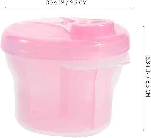 Miniatura 2 de Healifty Caja de 3 piezas Contenedor de almacenamiento de aperitivos, contenedor de almacenamiento de leche, dispensador de fórmula portátil,