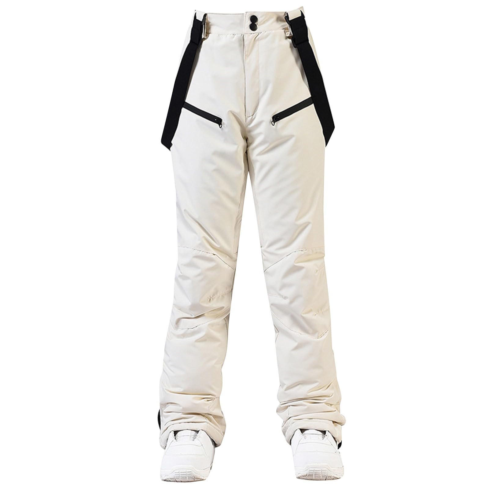 Pantalones de esquí para mujer, talla larga, pantalones de nieve, tirantes extraíbles, resistentes al agua, resistentes al viento, pantalones de senderismo, costuras selladas, paranieves, pantalones