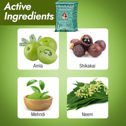 Image of Shahnaz Husain Henna Precious Herb Mix | 200g | Green (Pack of 3)