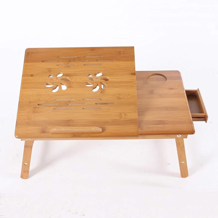 Buy Bamboo Laptop Desk, Portable Laptop Stand for Bed and Sofa
