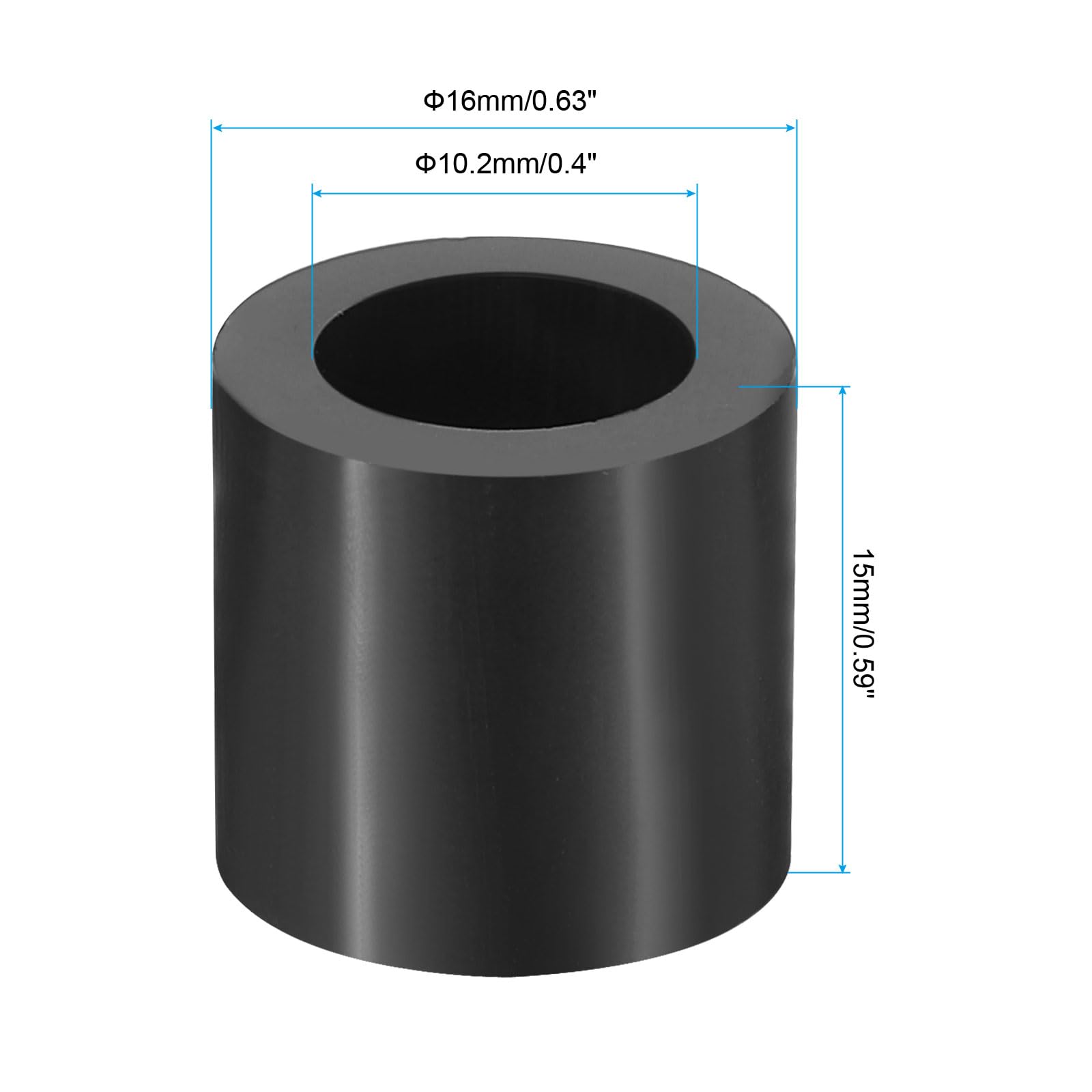 PATIKIL M10 Round Electrical Outlet ABS Spacers Washer, 30 Pcs 10.2mm ID, 16mm OD - Image 2
